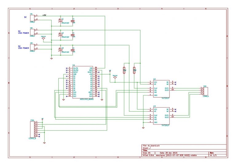 自作卓球マシン製作のArduinoマイコン回路図